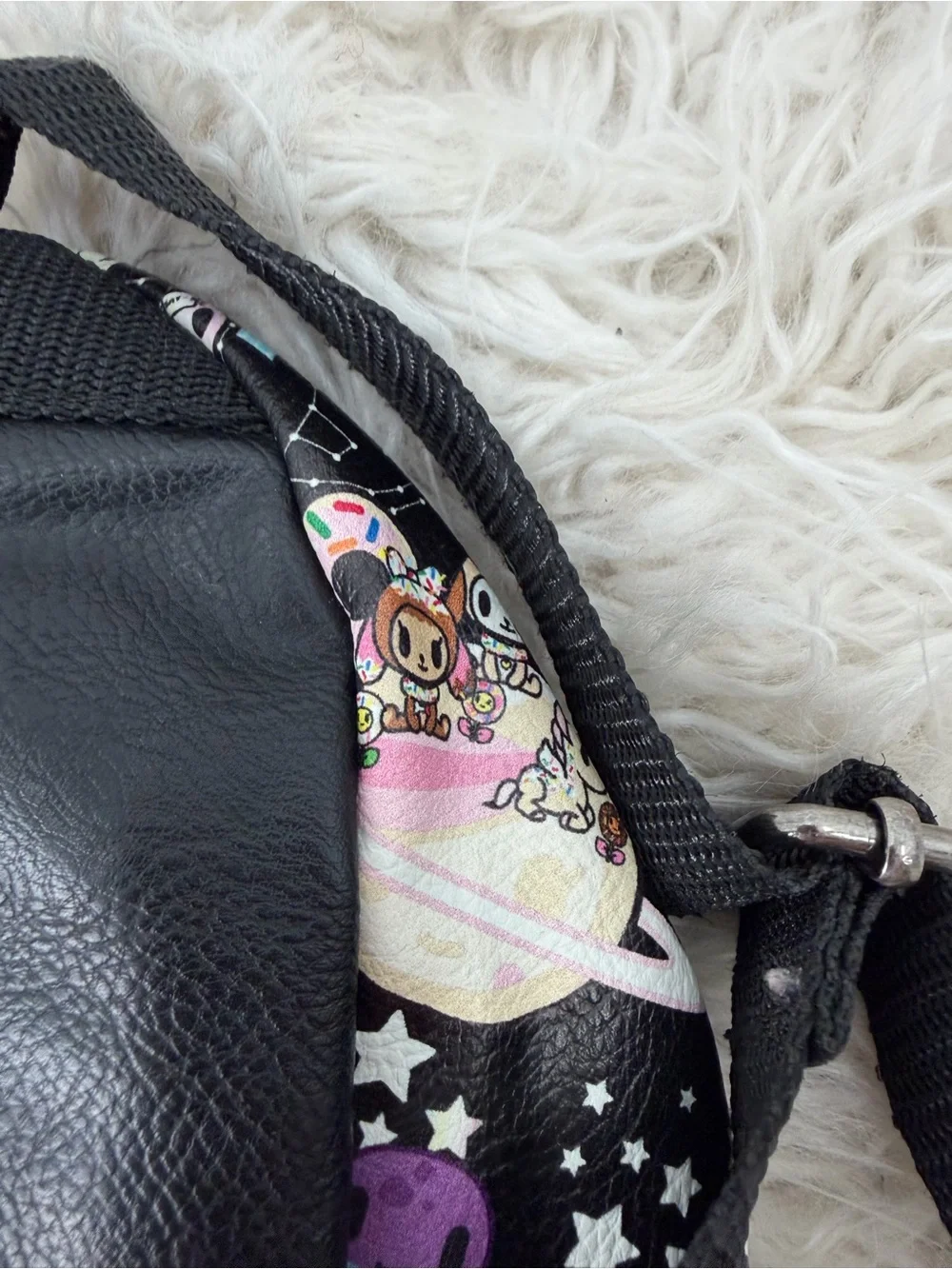 tokidoki Black Space Print Mini Backpack